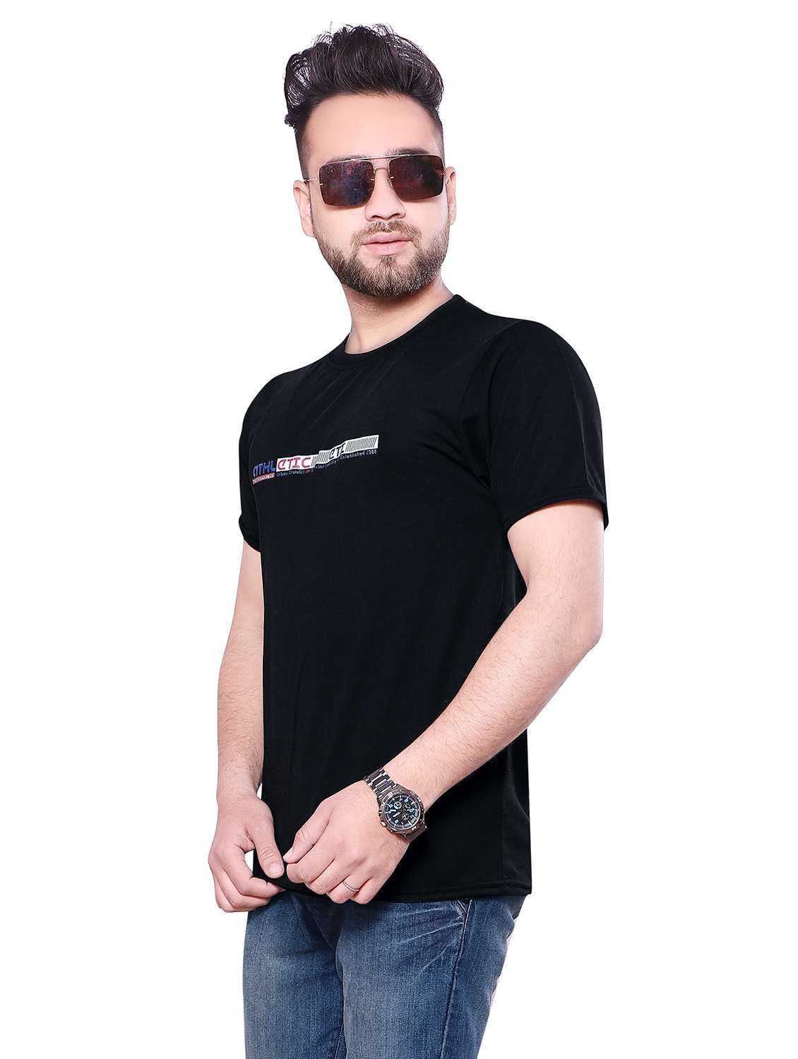 men black cotton regular t-shirt - 20474113 -  Standard Image - 1