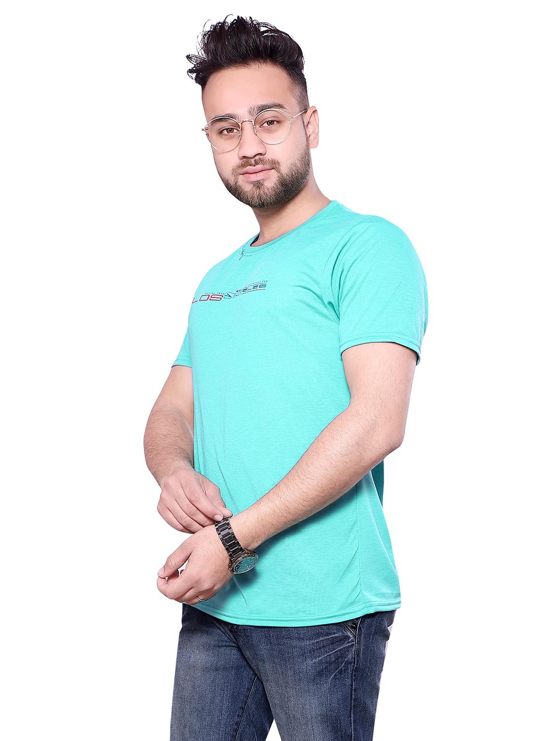 men turquoise cotton regular t-shirt - 20474114 -  Standard Image - 1