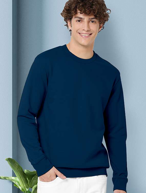 men solid sweatshirt