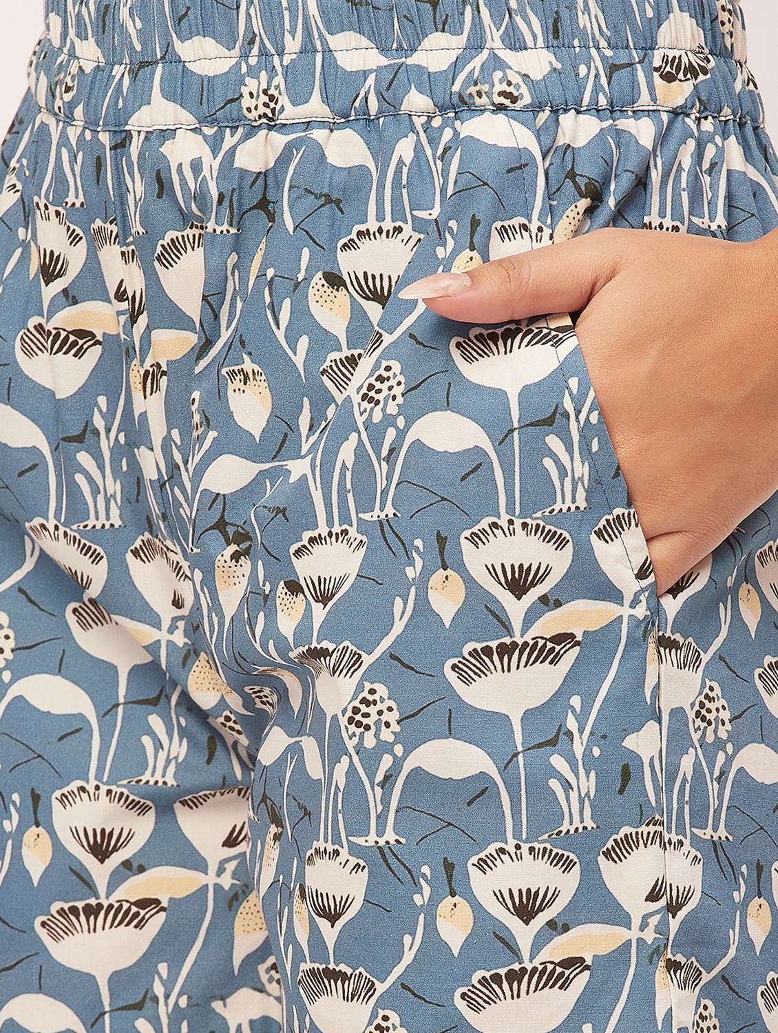 purist blue printed shorts nightwear set - 20475935 -  Standard Image - 4
