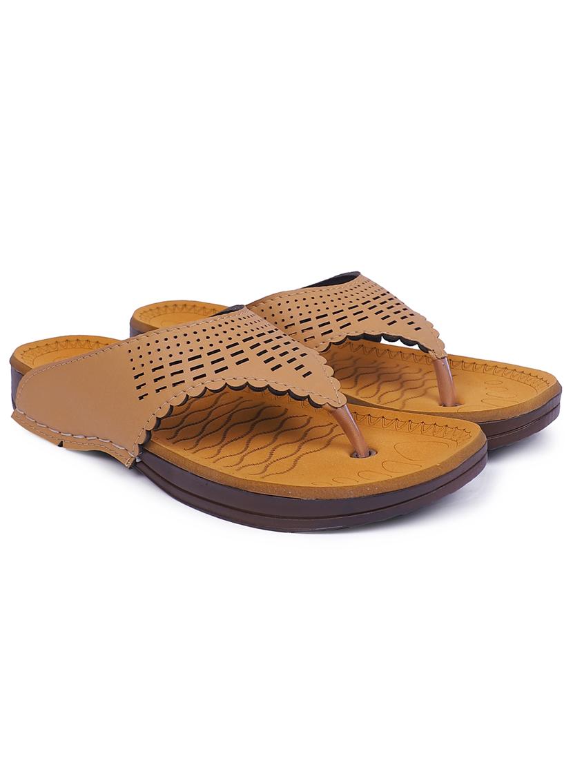 women beige cut work flats - 20476186 - Standard Image - 1