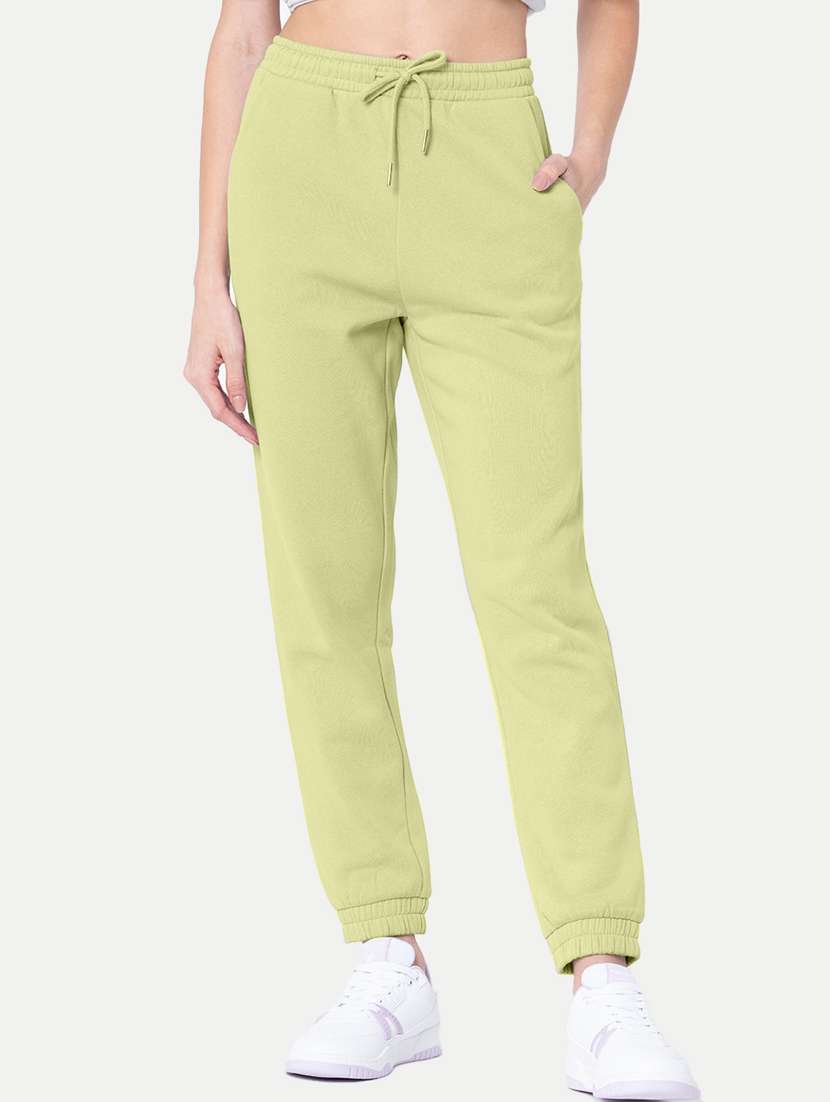 women light green polyester jogger - 20476250 -  Zoom Image - 0
