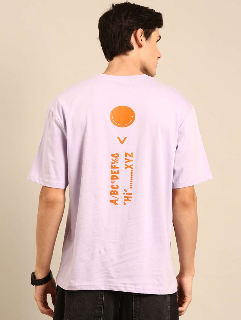 lavender crew neck back print t-shirt - 20477897 -  Standard Image - 1