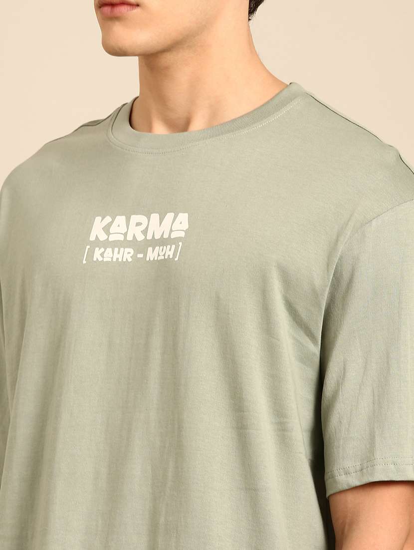 neo mint crew neck chest print t-shirt - 20477905 -  Standard Image - 4