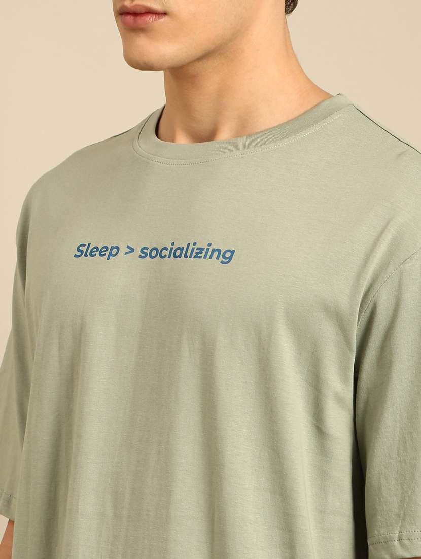 neo mint crew neck chest print t-shirt - 20477912 -  Standard Image - 4