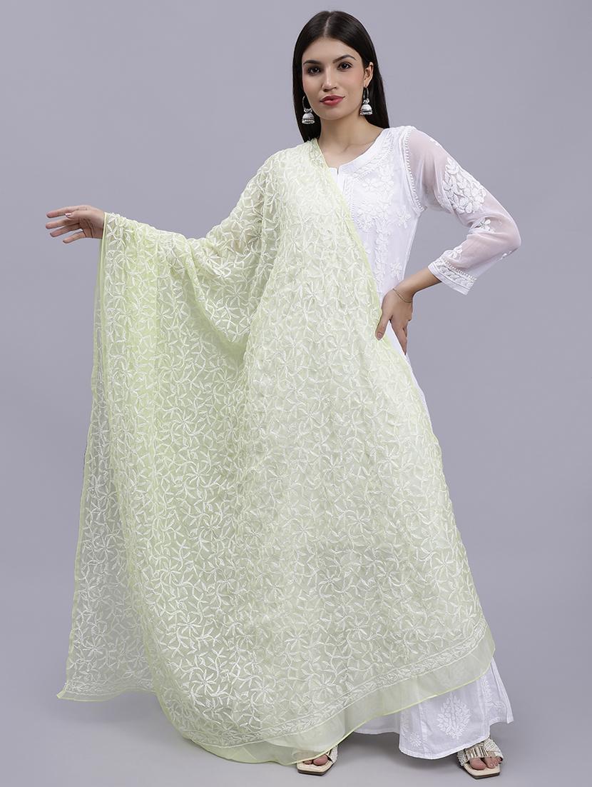 women green embroidered dupatta - 20478465 - Zoom Image - 0