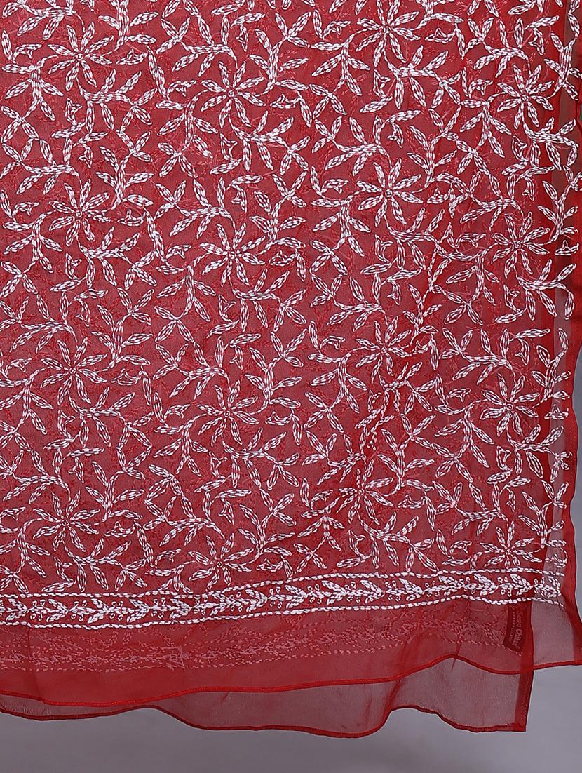 women red embroidered dupatta - 20478466 - Standard Image - 4