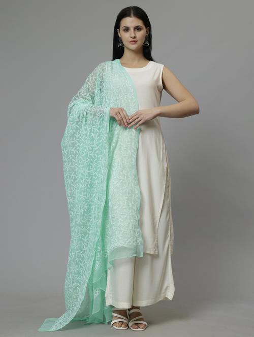 women blue embroidered dupatta - 20478467 -  Standard Image - 0