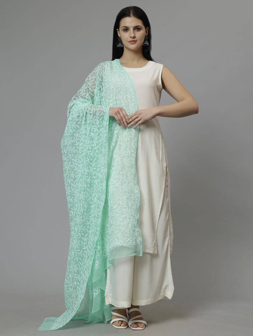 women blue embroidered dupatta - 20478467 -  Zoom Image - 0