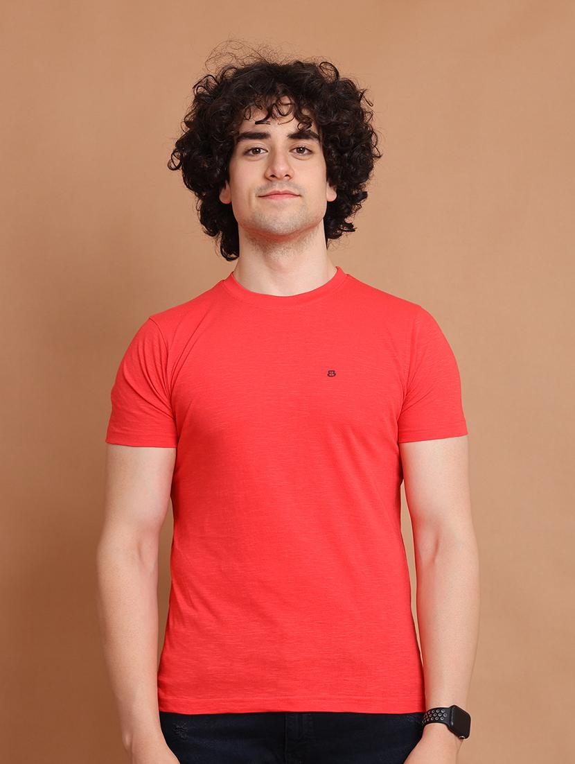 men round neck solid regular t-shirt - 20478531 - Zoom Image - 0