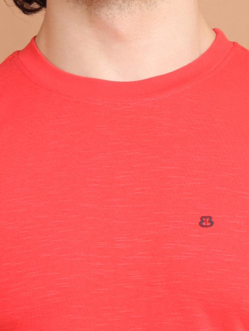 men round neck solid regular t-shirt - 20478531 - Standard Image - 4