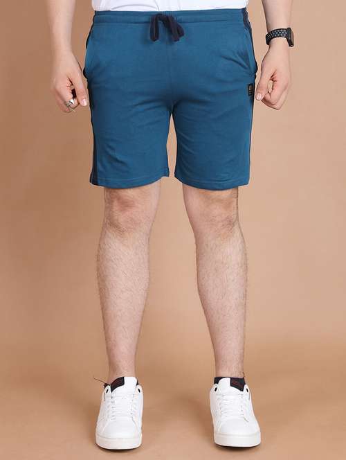 men side striped blue cotton short - 20478536 - Standard Image - 0