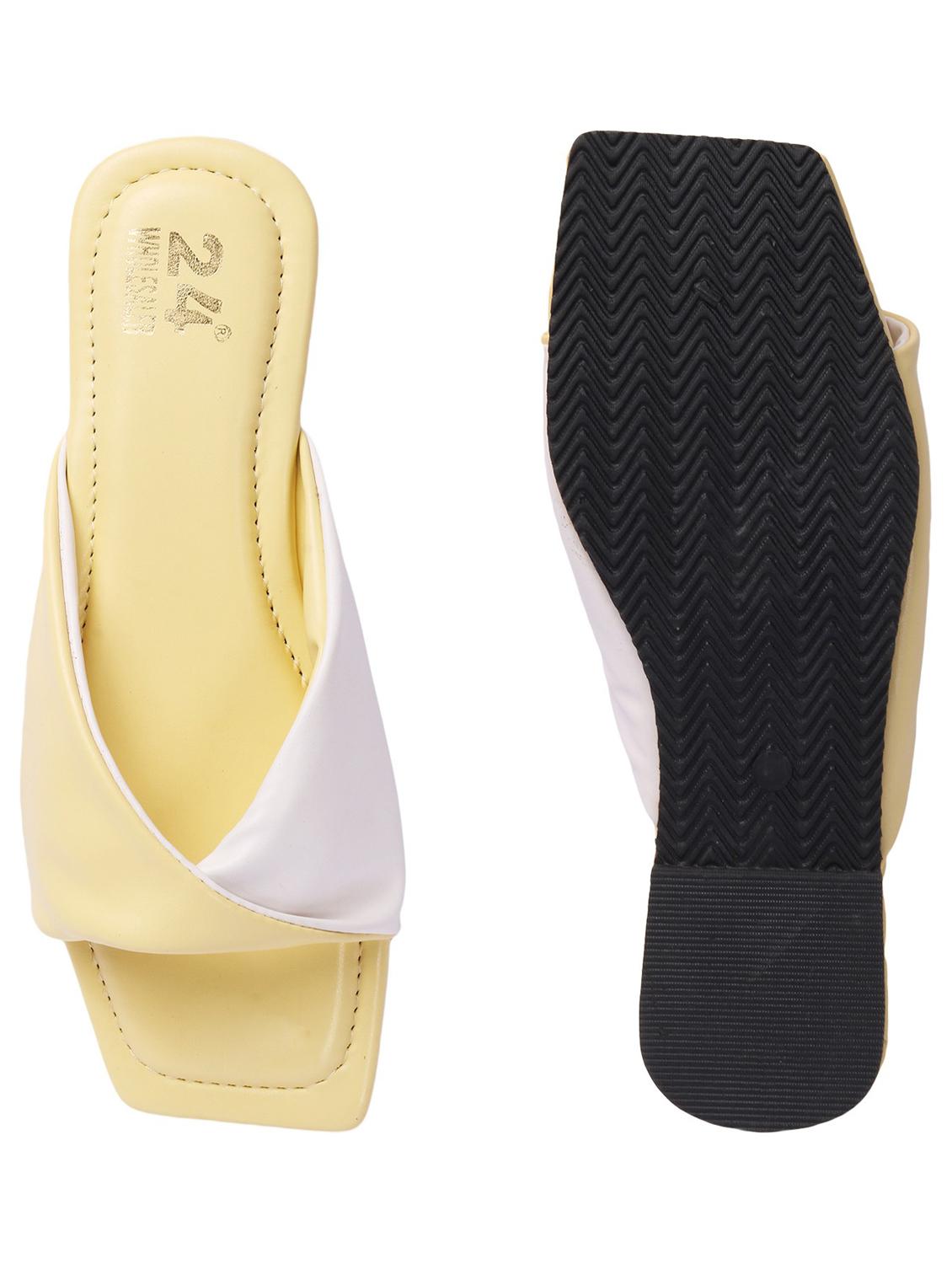 women lemon sherbet slip on sandal - 20478601 - Standard Image - 1