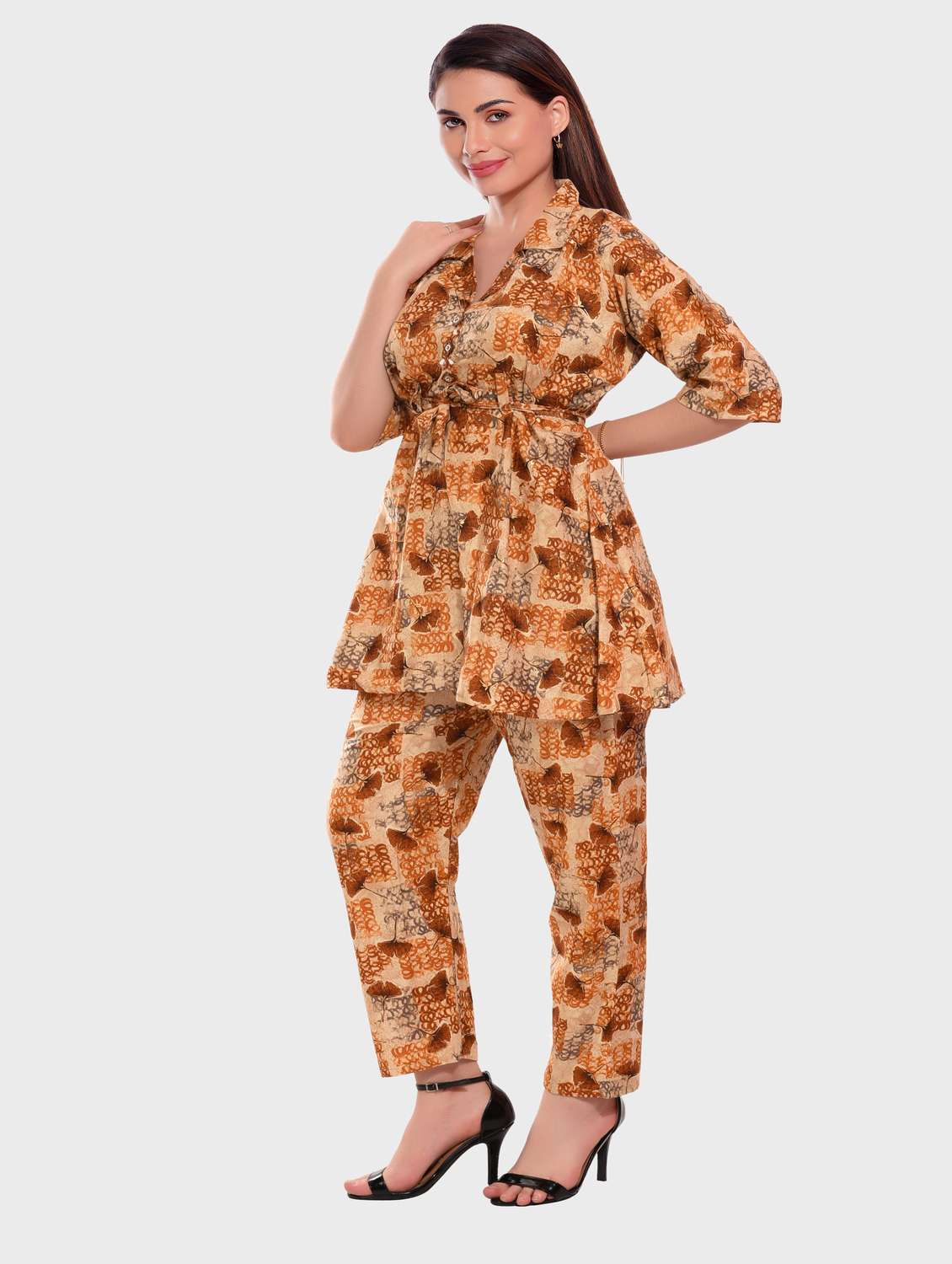 women multi color kurti & pant co-ord sets - 20478696 -  Standard Image - 1