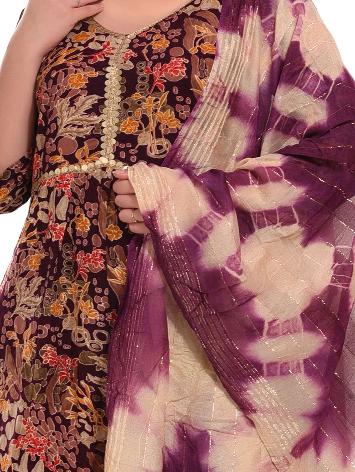 women purple kurta salwar set with dupatta - 20478830 -  Standard Image - 4