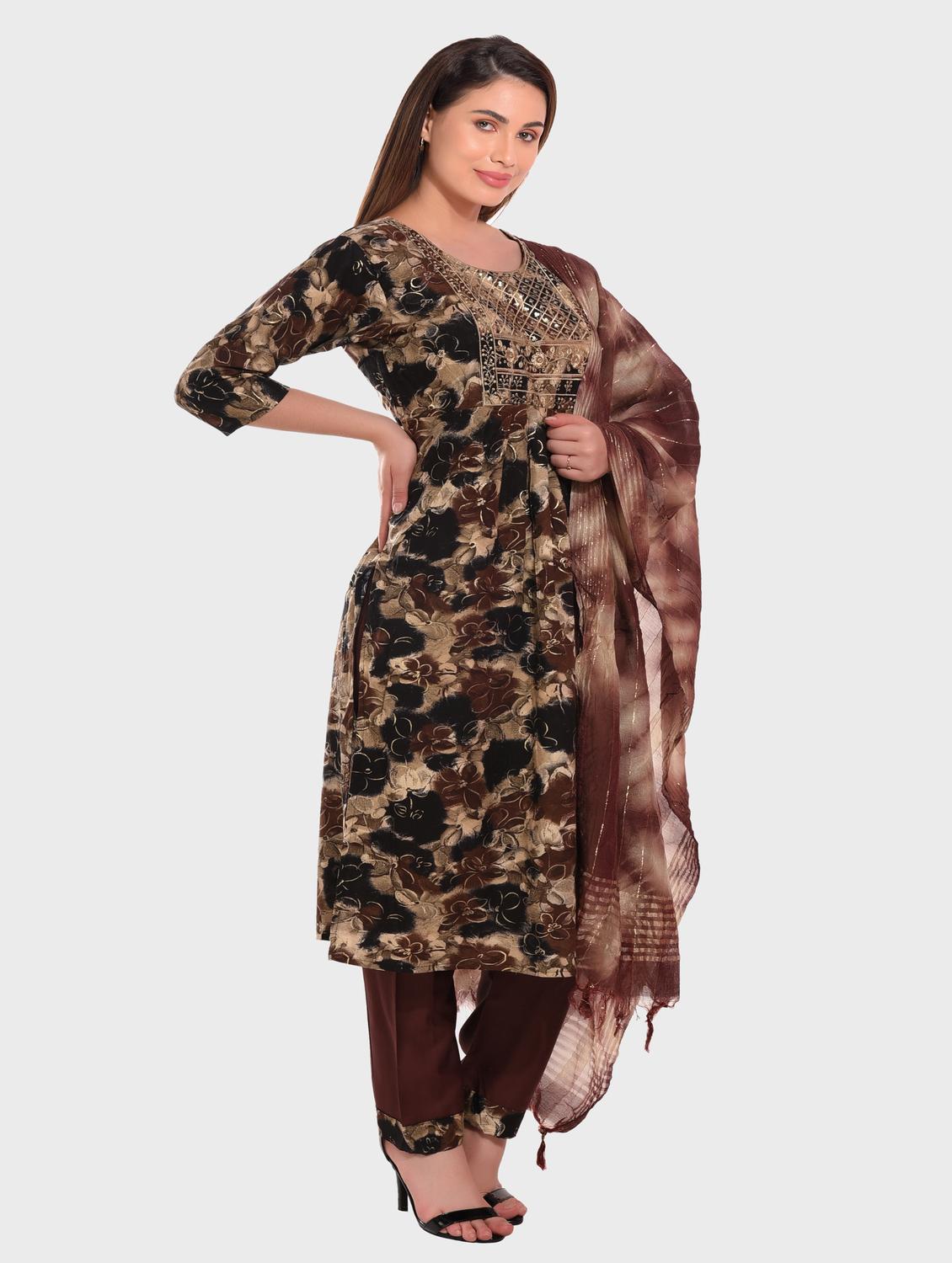 women muti color kurta salwar set with dupatta - 20478831 - Standard Image - 1