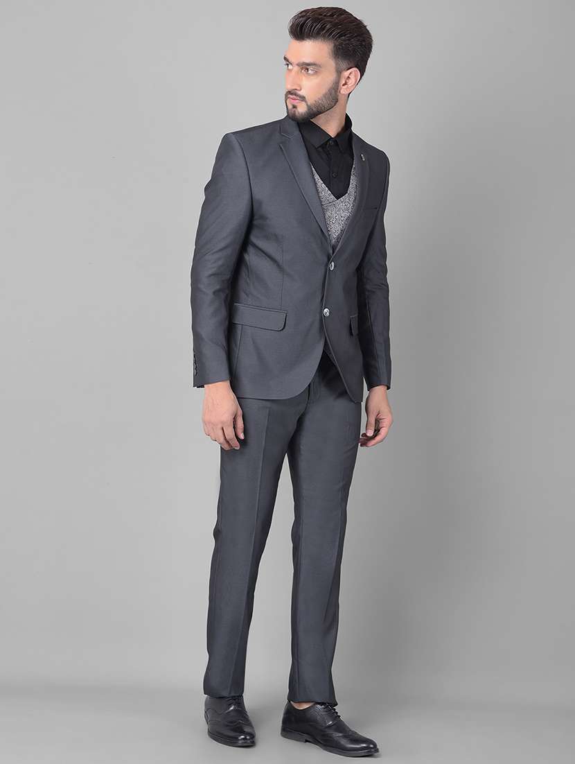 men grey terry rayon 2-piece suits 