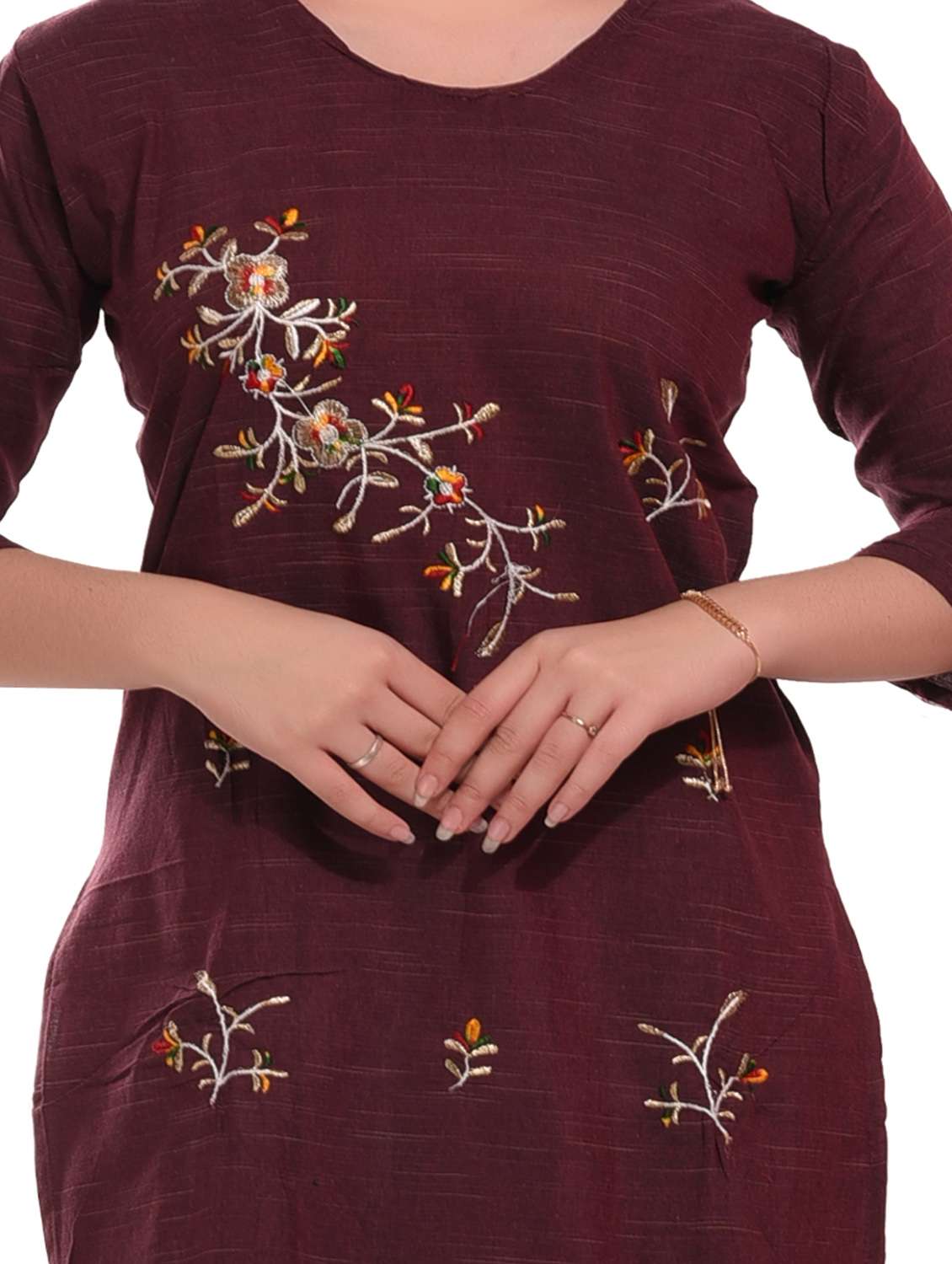 women embroidered straight kurta - 20479159 -  Standard Image - 4