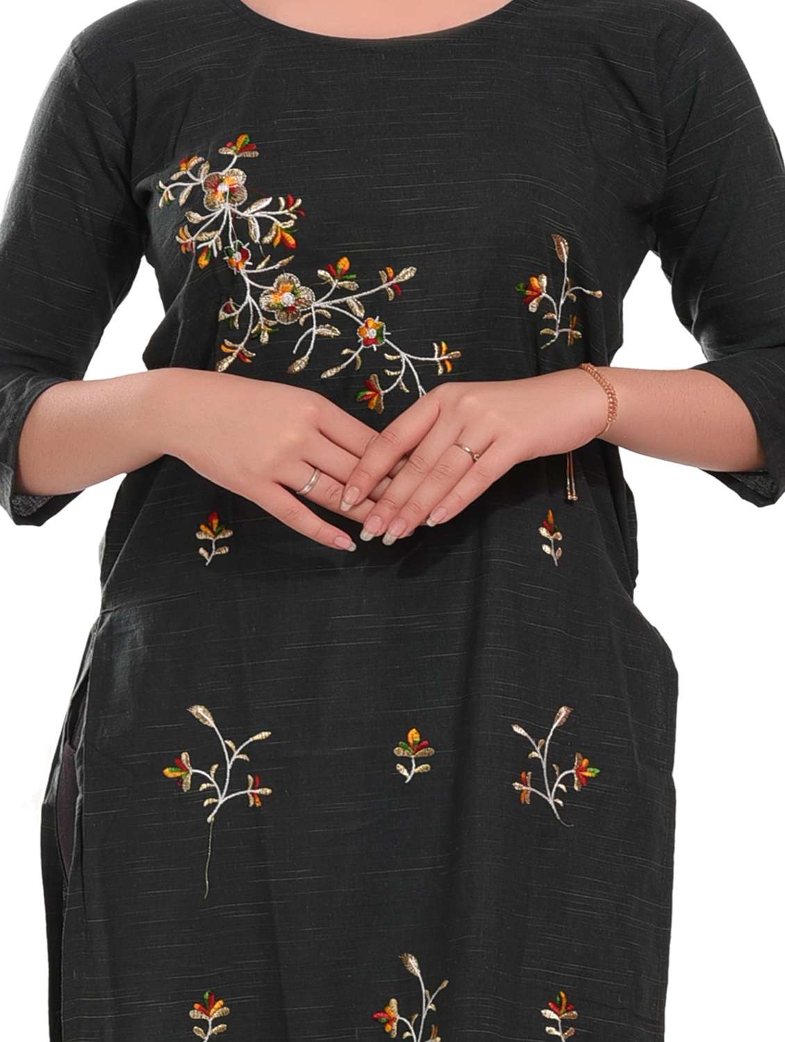 women embroidered straight kurta - 20479161 -  Standard Image - 4