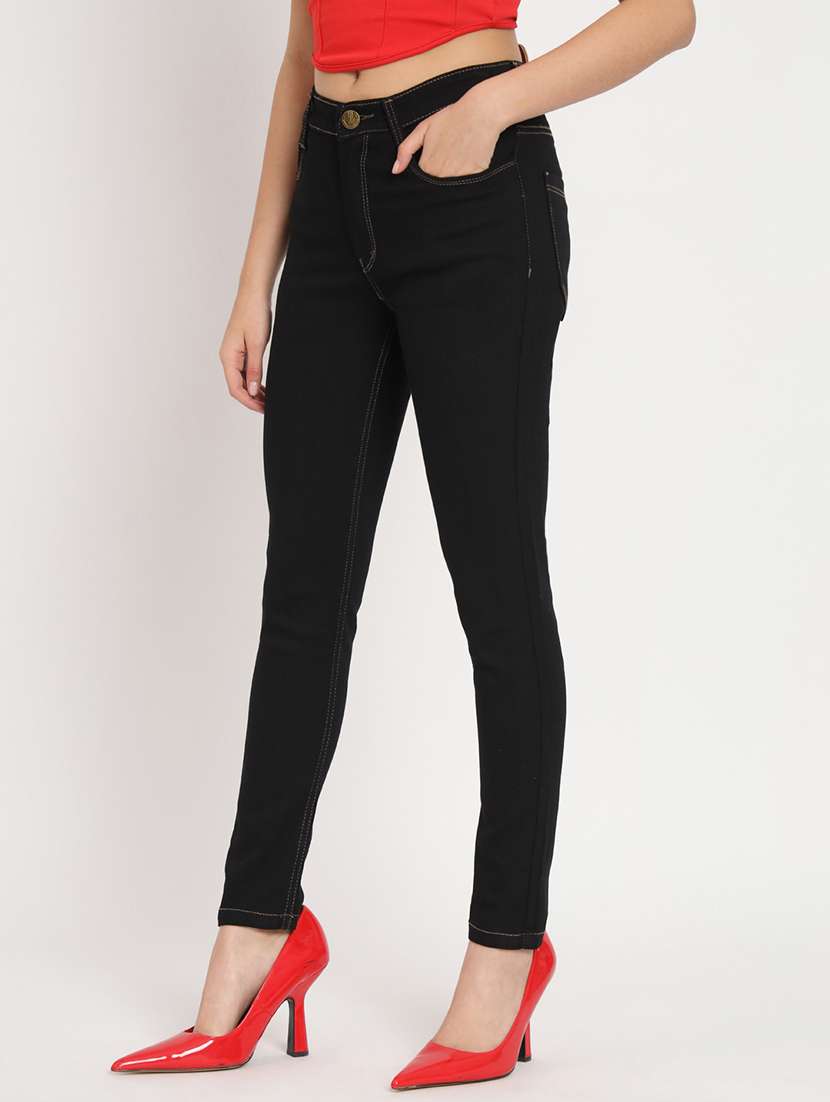 women's plain slim fit jeans - 20483865 - Standard Image - 1