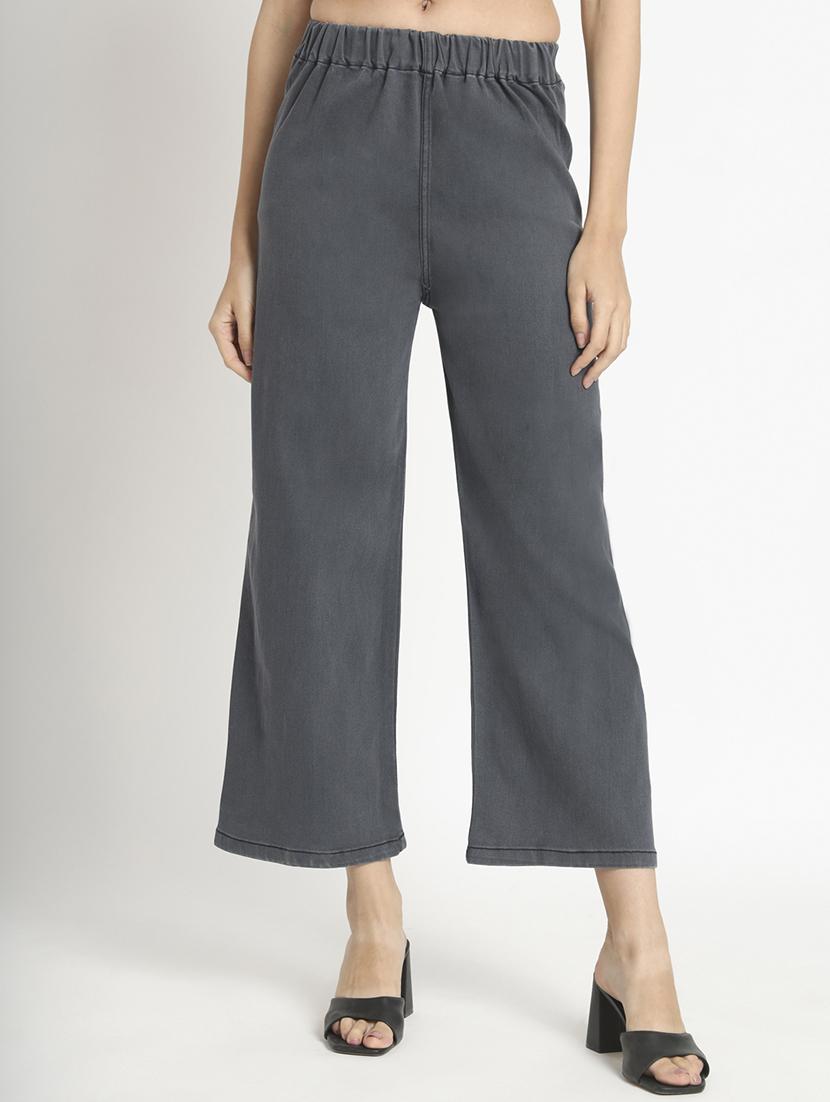 women solid wide leg trouser - 20483887 - Zoom Image - 0