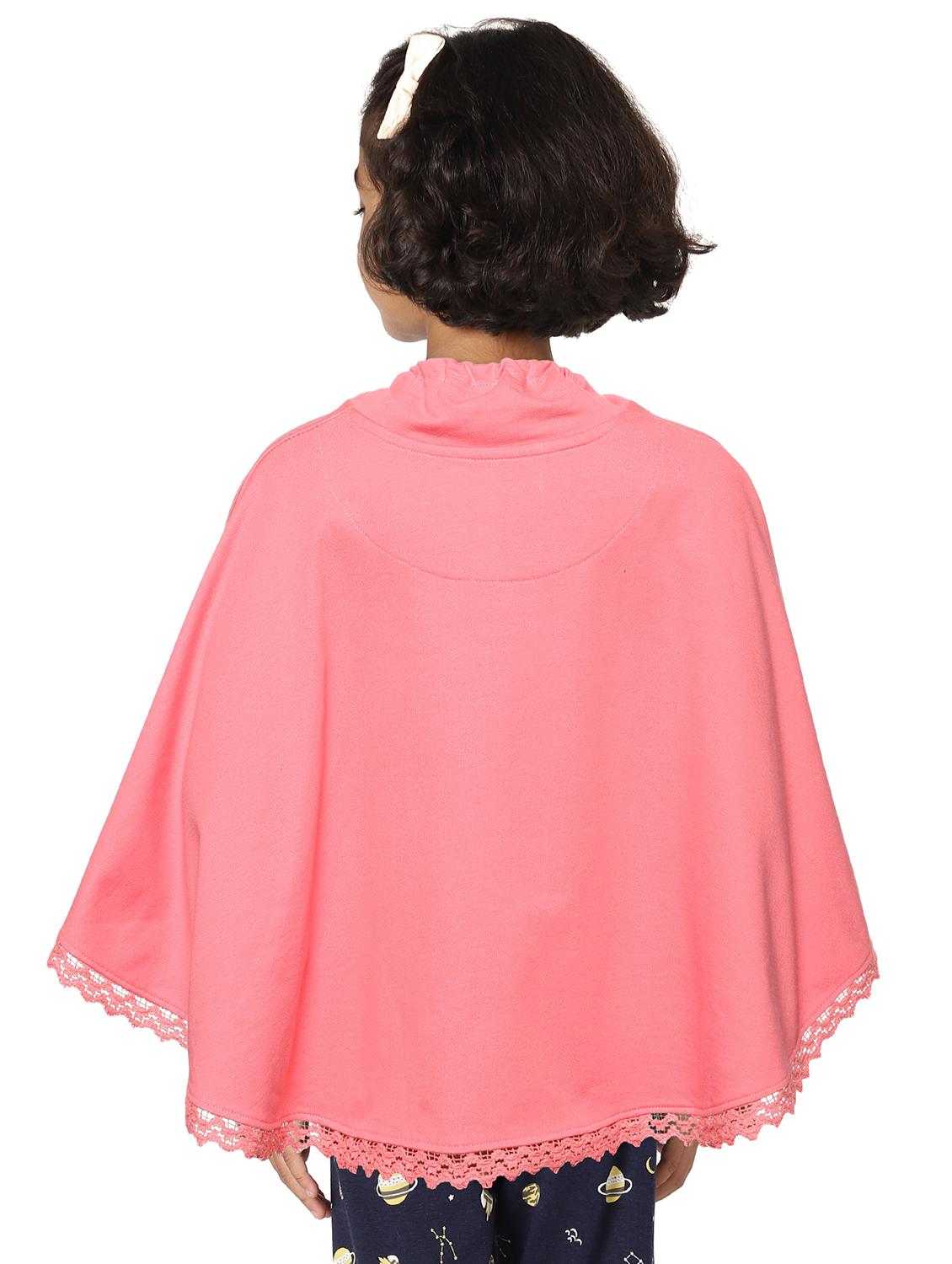 girls pink solid poncho - 20483898 -  Standard Image - 1