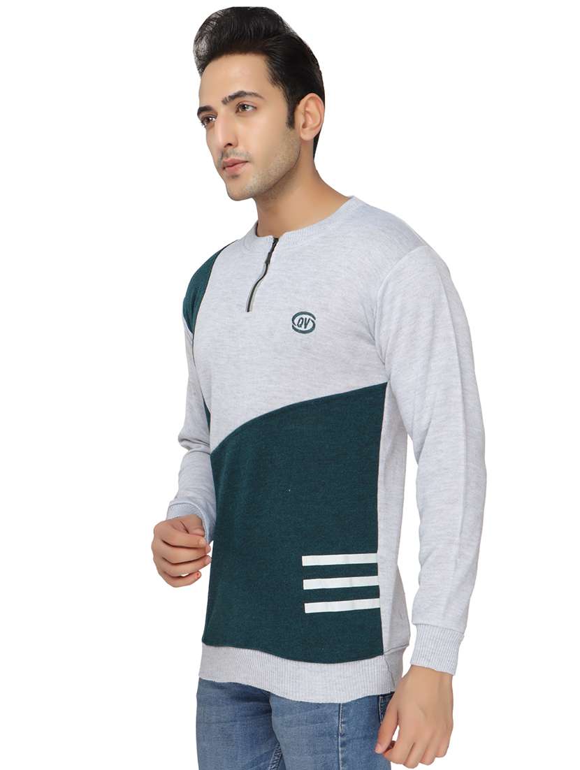 men color block long sleeve regular fit sweatshirt - 20484367 -  Standard Image - 1