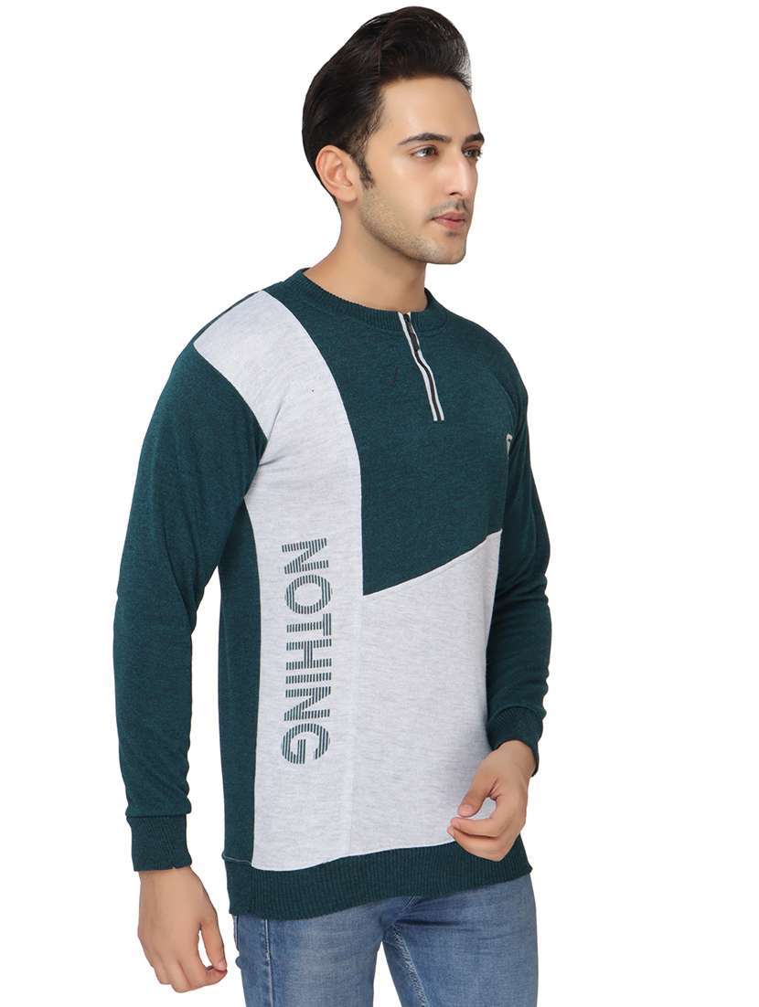 mens color block sweatshirt - 20484368 - Standard Image - 1