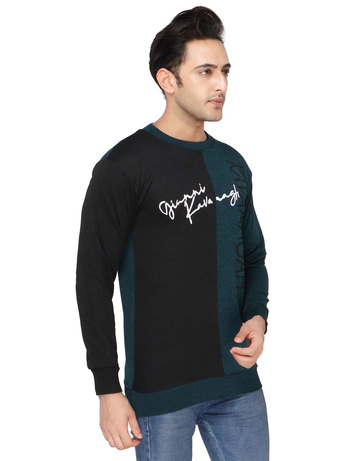 mens color block sweatshirt - 20484381 -  Standard Image - 1