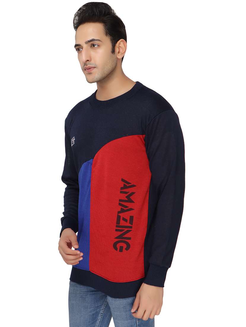 mens color block sweatshirt - 20484386 -  Standard Image - 1