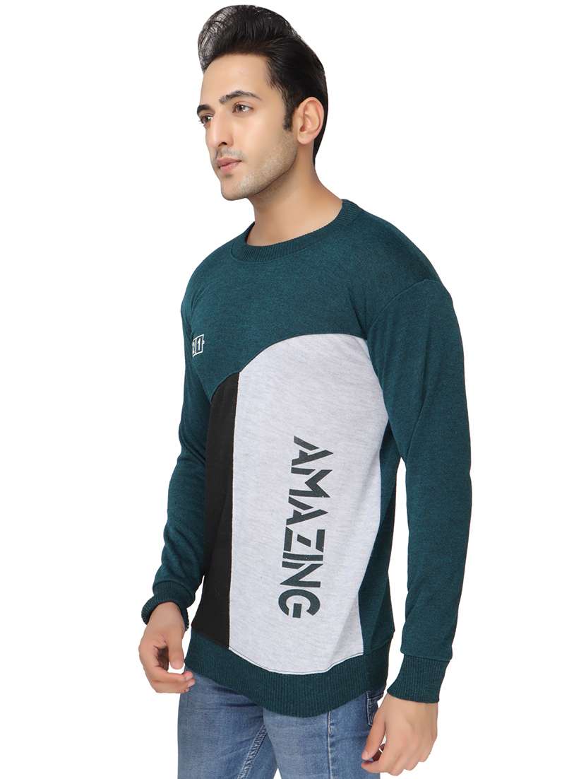 mens color block sweatshirt - 20484388 -  Standard Image - 1