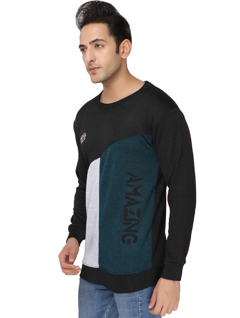 mens color block sweatshirt - 20484389 -  Standard Image - 1