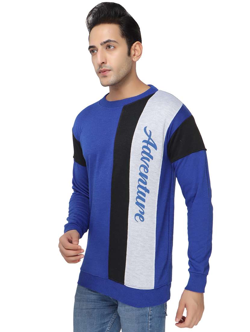 mens color block sweatshirt - 20484390 -  Standard Image - 1
