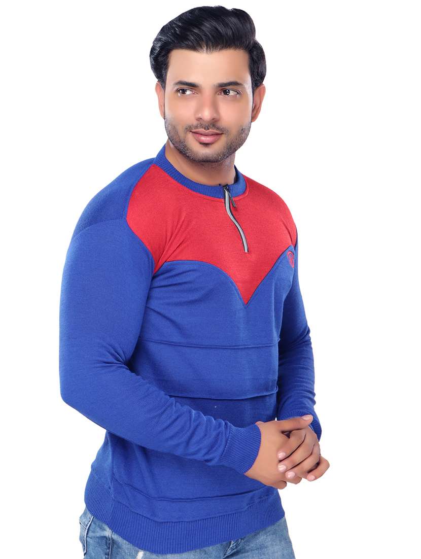 men color block long sleeve regular fit sweatshirt - 20484396 -  Standard Image - 1