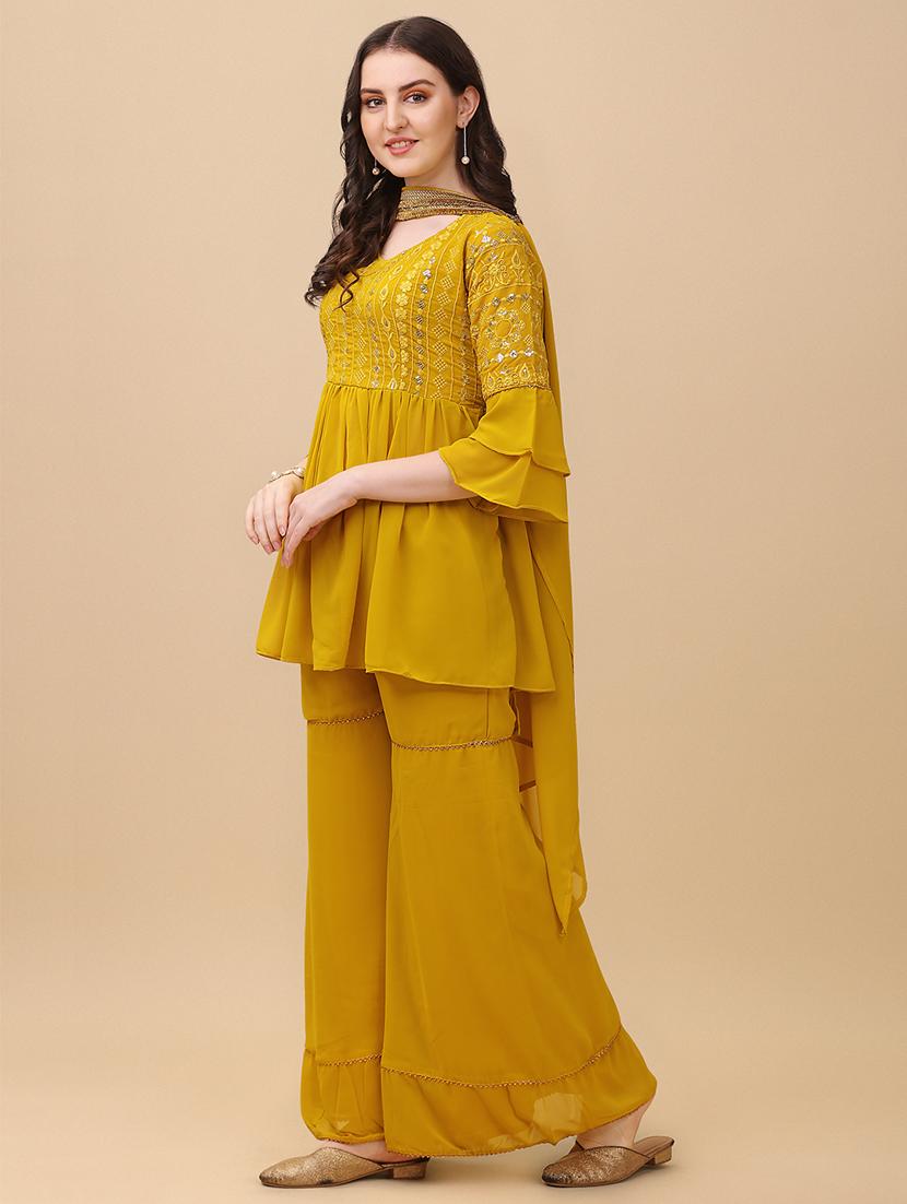 women kurta sharara set with dupatta - 20484565 - Standard Image - 1