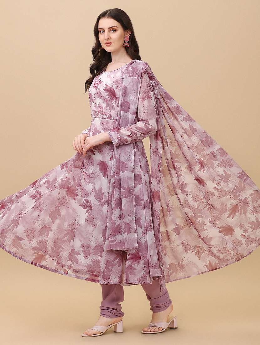 women printed kurta churidaar set with dupatta - 20484588 -  Standard Image - 1