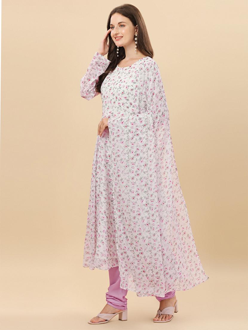 women floral printed kurta churidaar set with dupatta - 20484591 -  Standard Image - 1