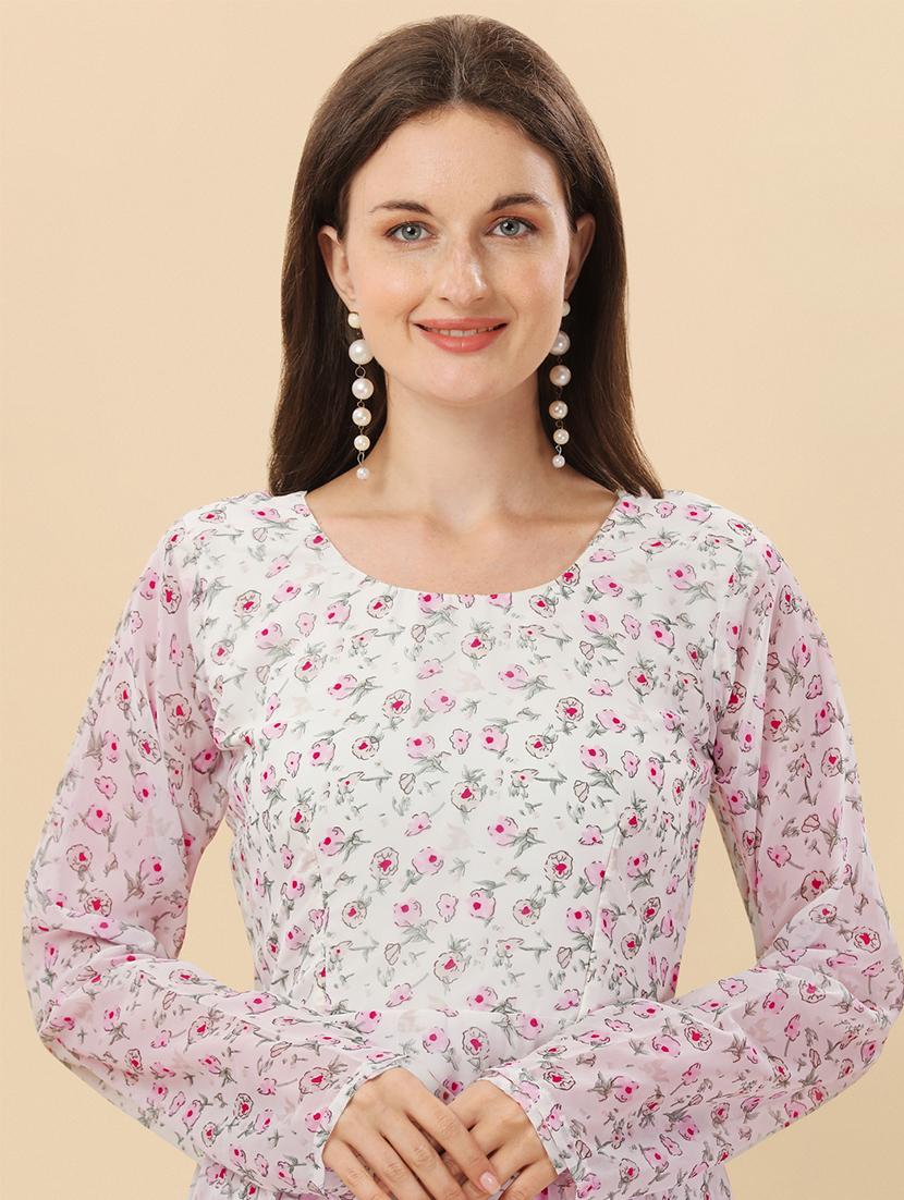women floral printed kurta churidaar set with dupatta - 20484591 - Standard Image - 4