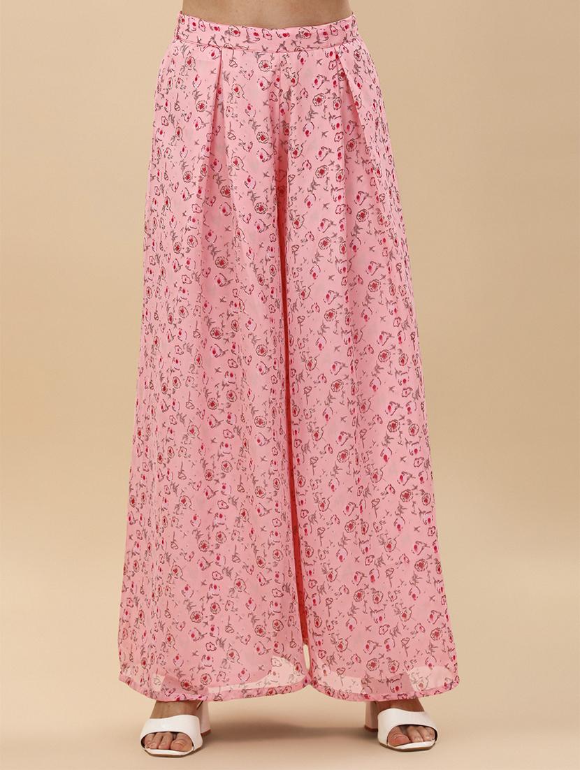 pink kurta palazzo set with dupatta - 20484595 - Standard Image - 4