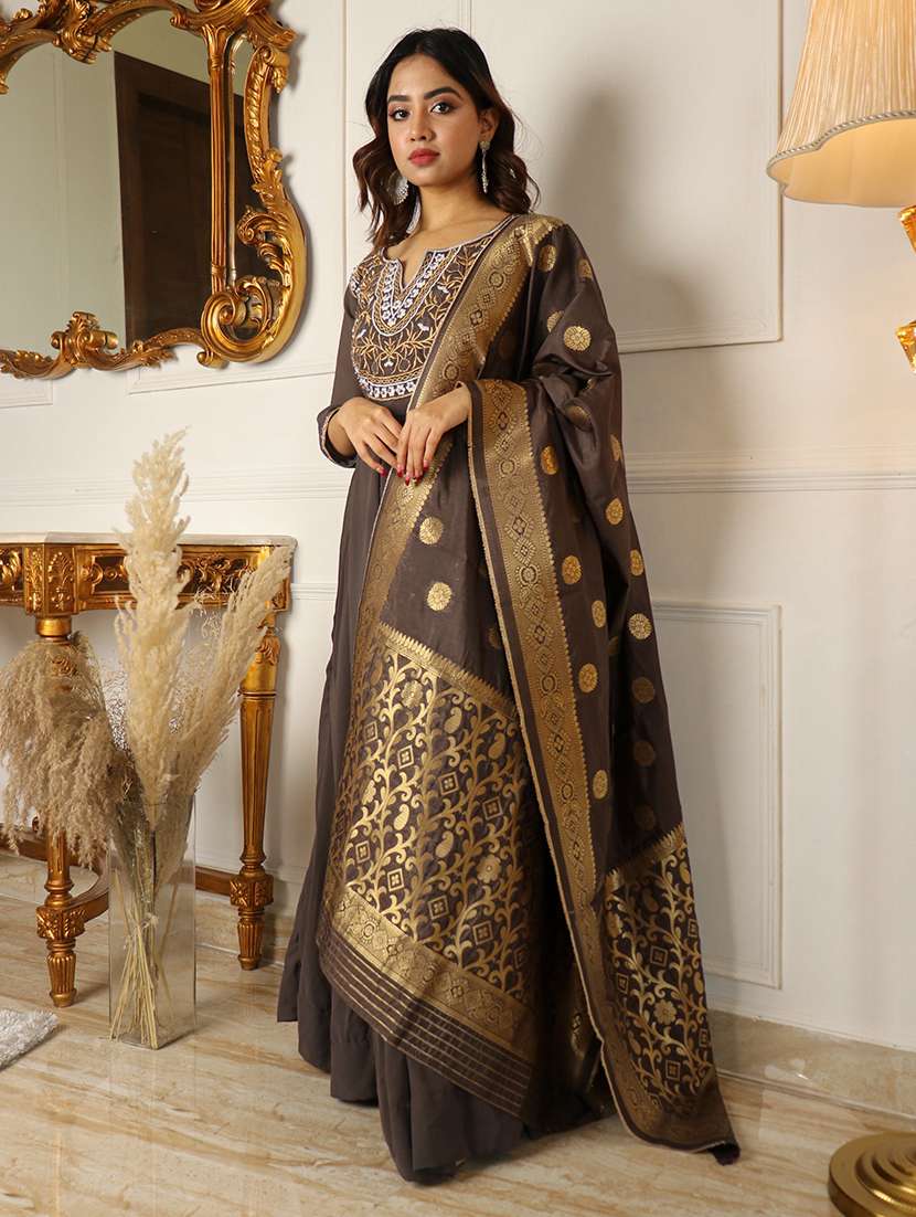 women embroidered kurta dupatta set - 20484627 -  Standard Image - 1