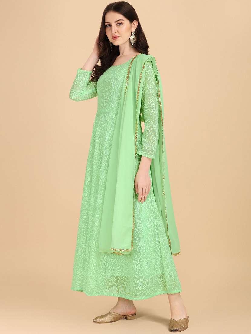 women embroidered kurta dupatta set - 20484635 -  Standard Image - 1