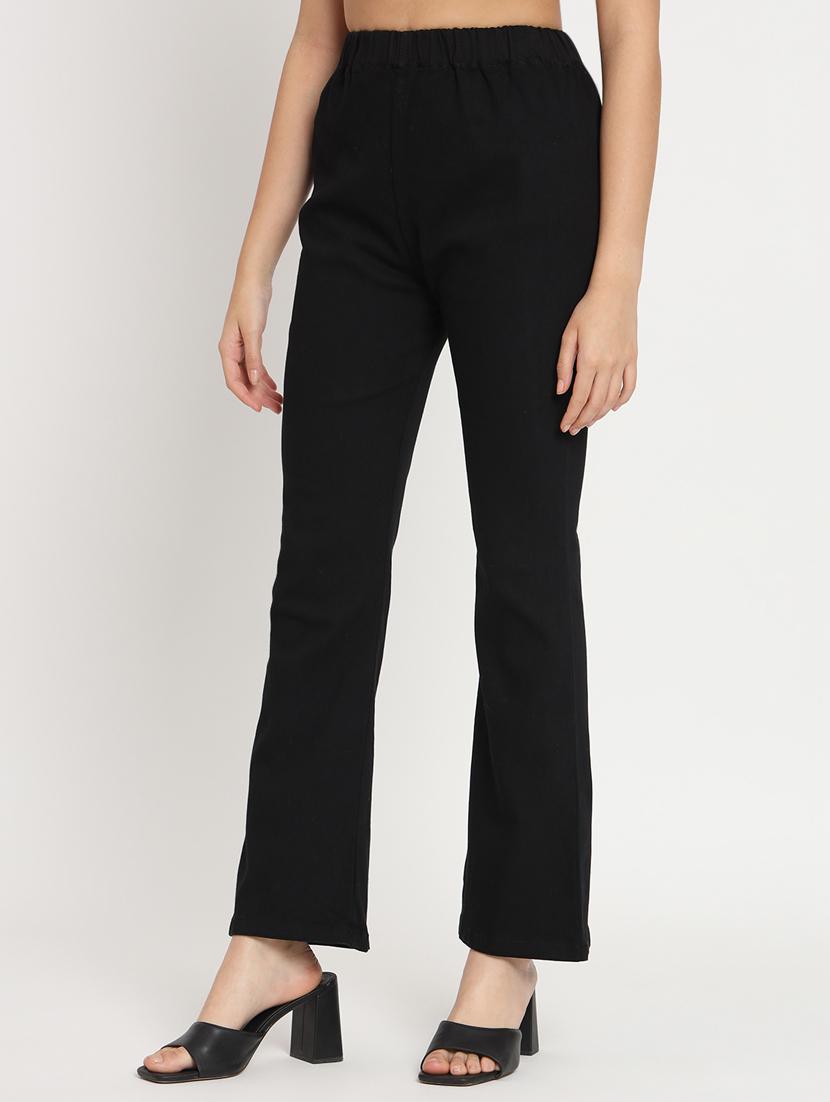 women solid black denim jeggings - 20484650 -  Standard Image - 1