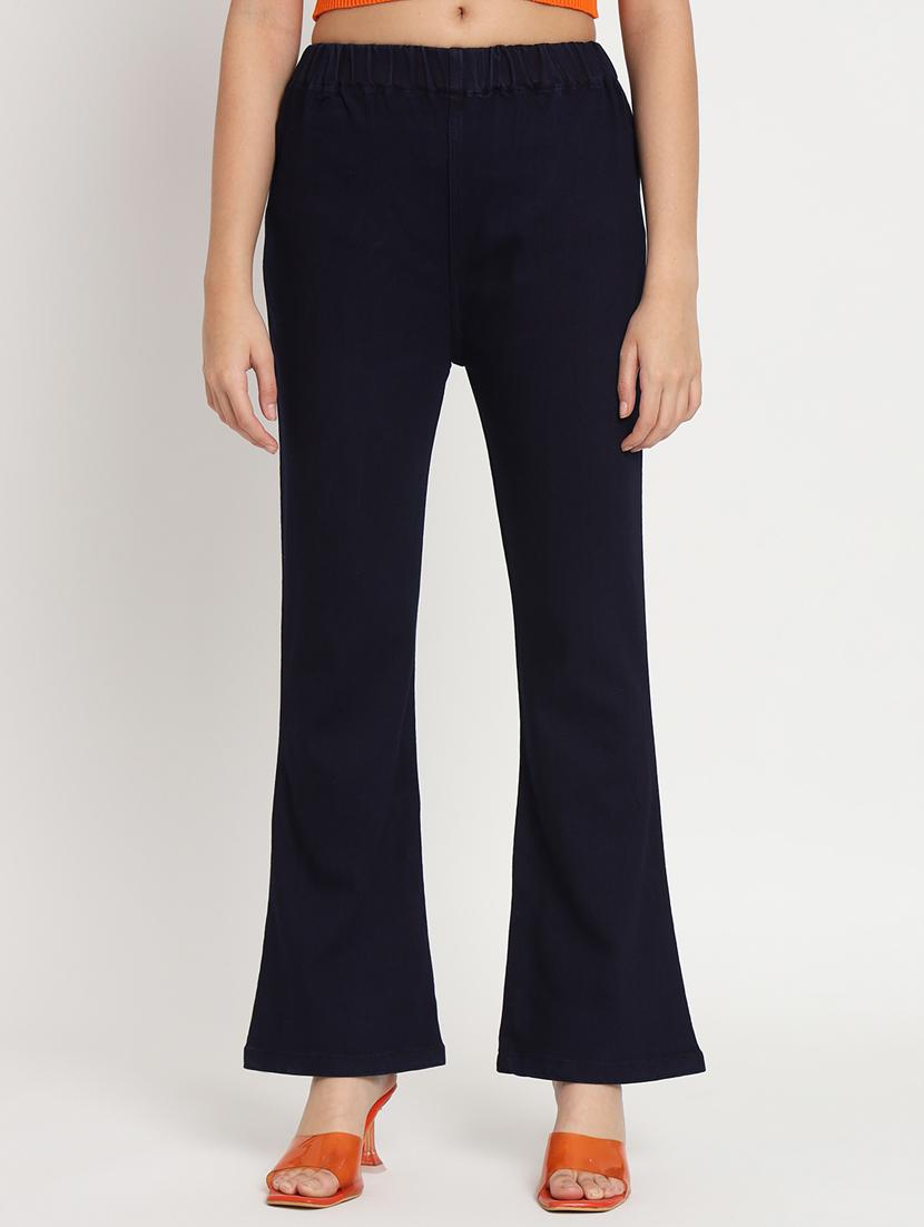 women solid navy blue denim jeggings - 20484652 - Zoom Image - 0