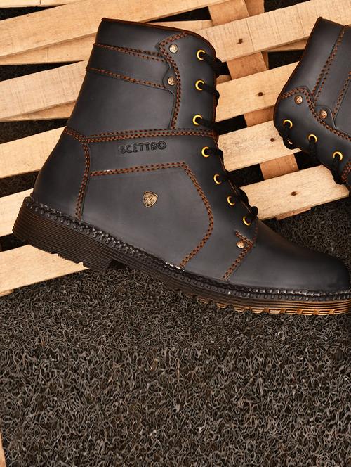 men black high ankle boots - 20484833 -  Standard Image - 0