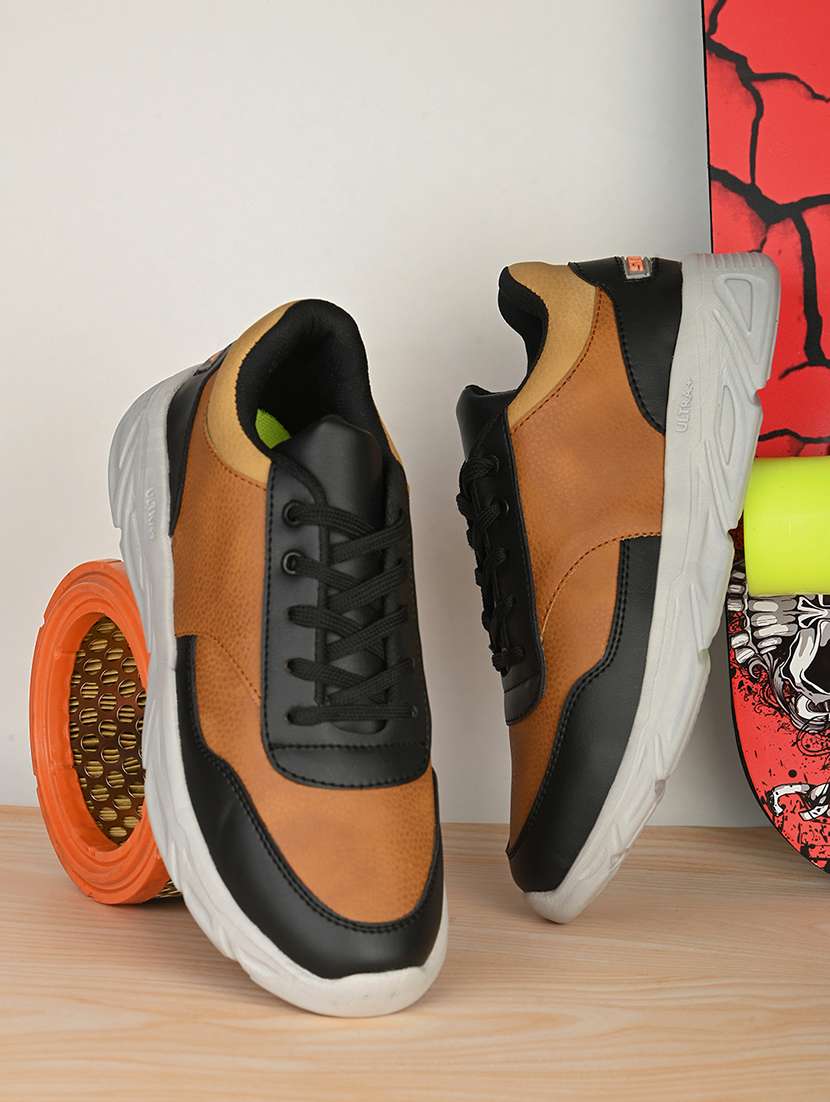 brown lace up sneaker