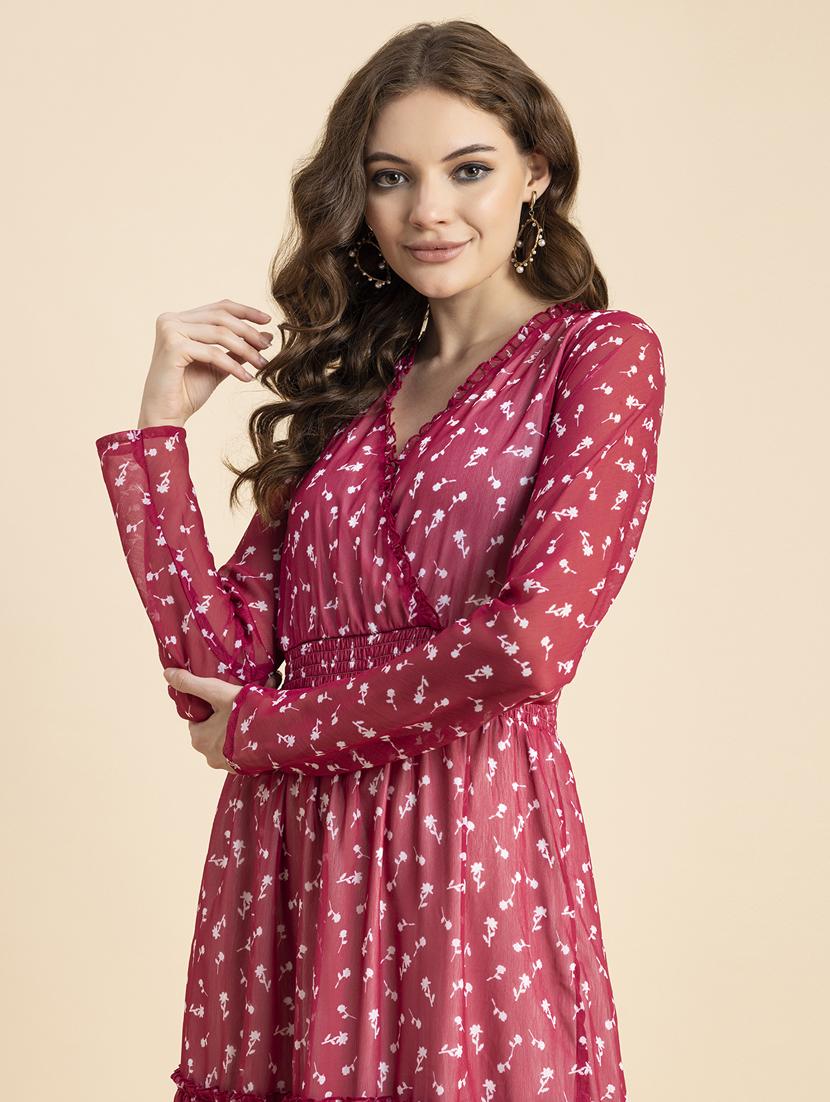 pink floral tiered dress - 20484878 - Standard Image - 4