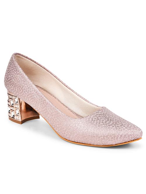 women pink embellished slip on pumps - 20485132 - Standard Image - 0