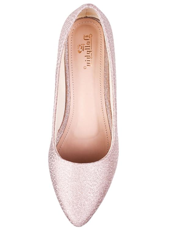 women pink embellished slip on pumps - 20485132 - Standard Image - 4
