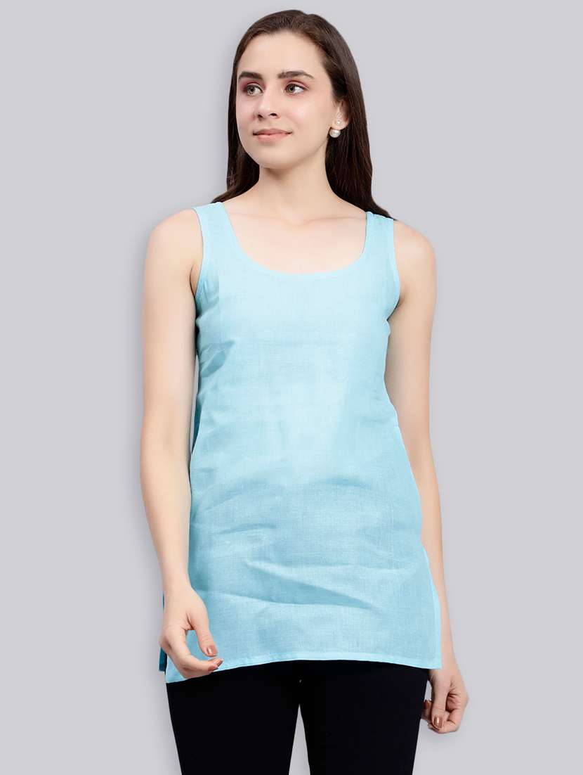 women set of 2 white & light blue camisole - 20485533 - Standard Image - 1