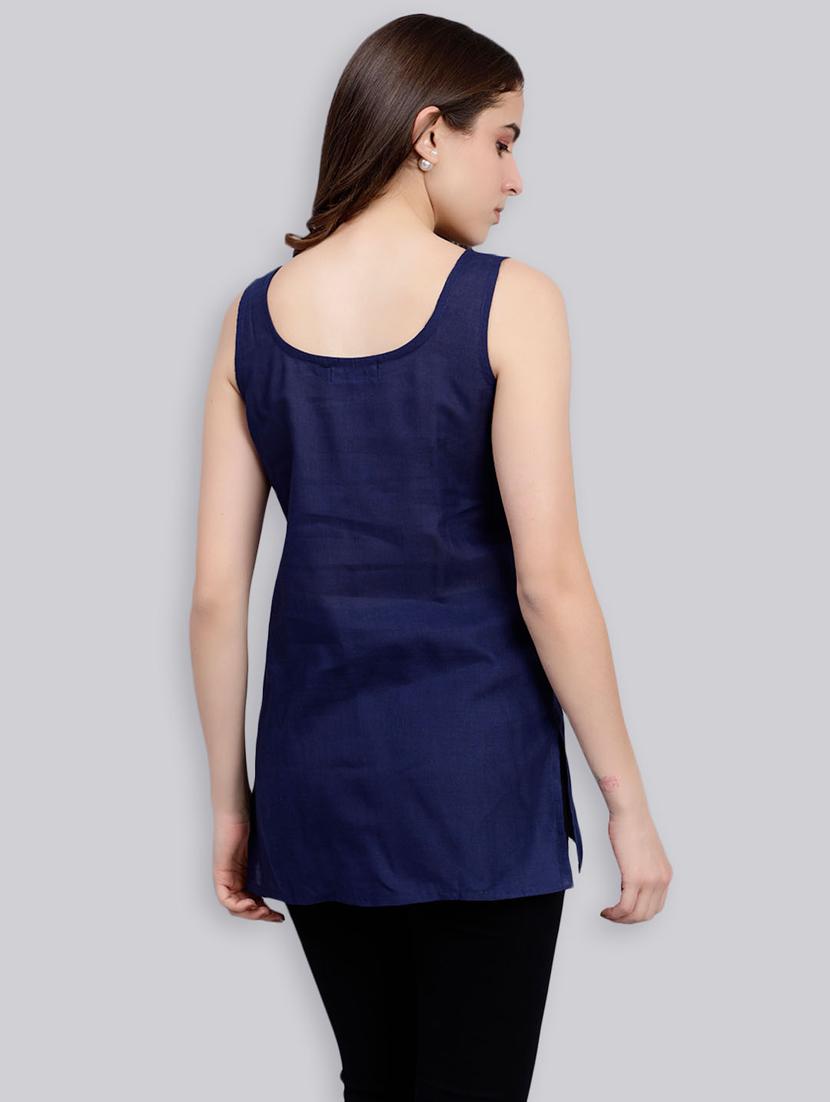 women set of 2 black & navy blue camisole - 20485643 - Standard Image - 4